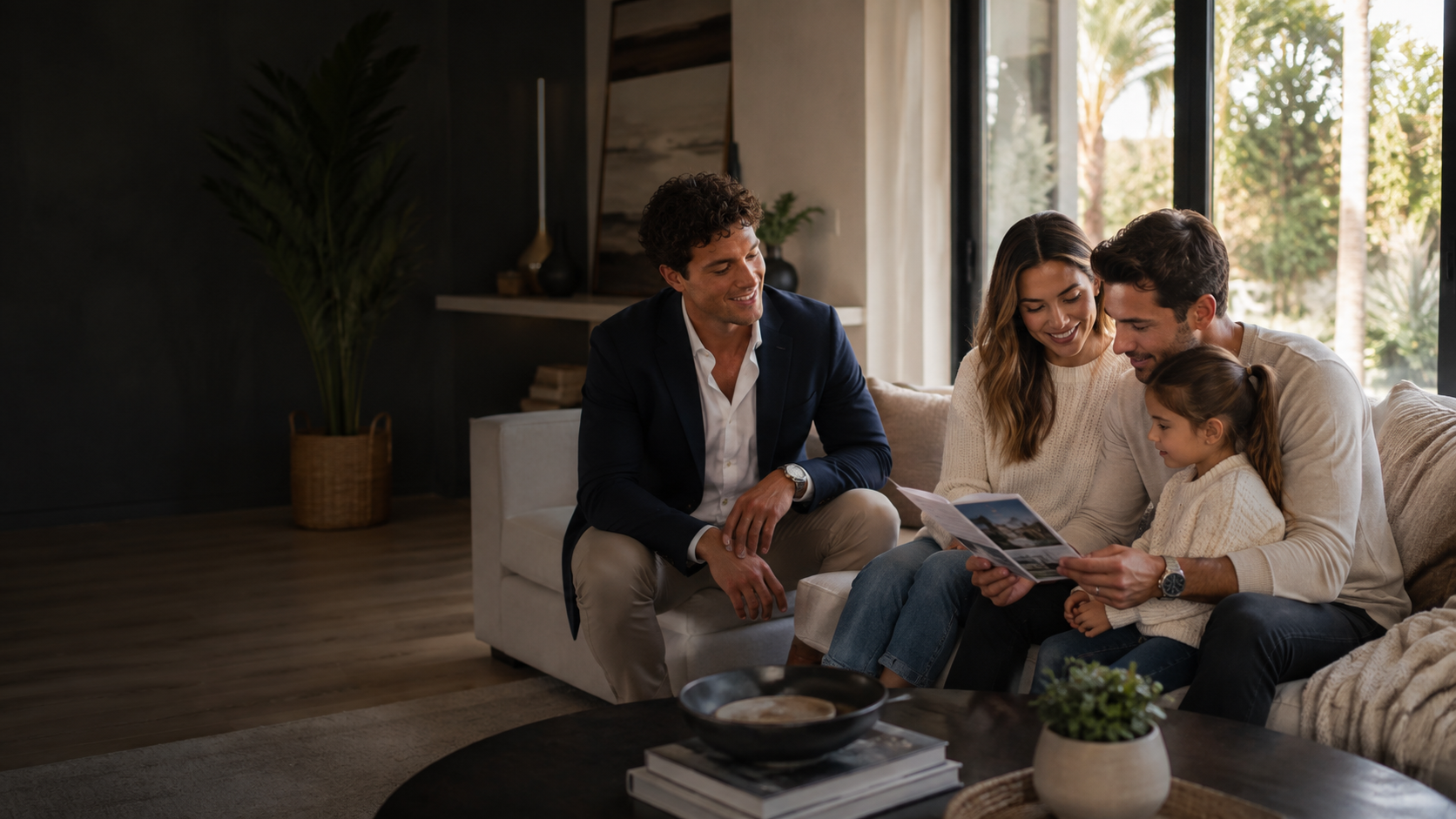 Spears & Co. broker reviewing supplemental coverage options with a family