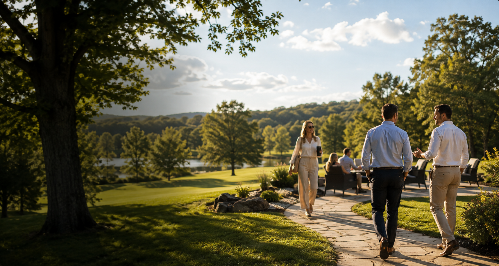 A family and a self-employed professional meeting with a Spears & Co. broker